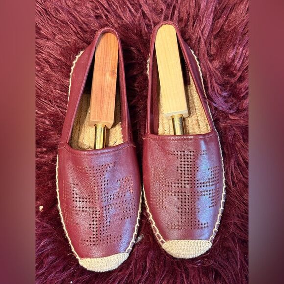 Tory Burch Tory Burch Red Logo Espadrilles Sz 9 - Picture 2 of 7